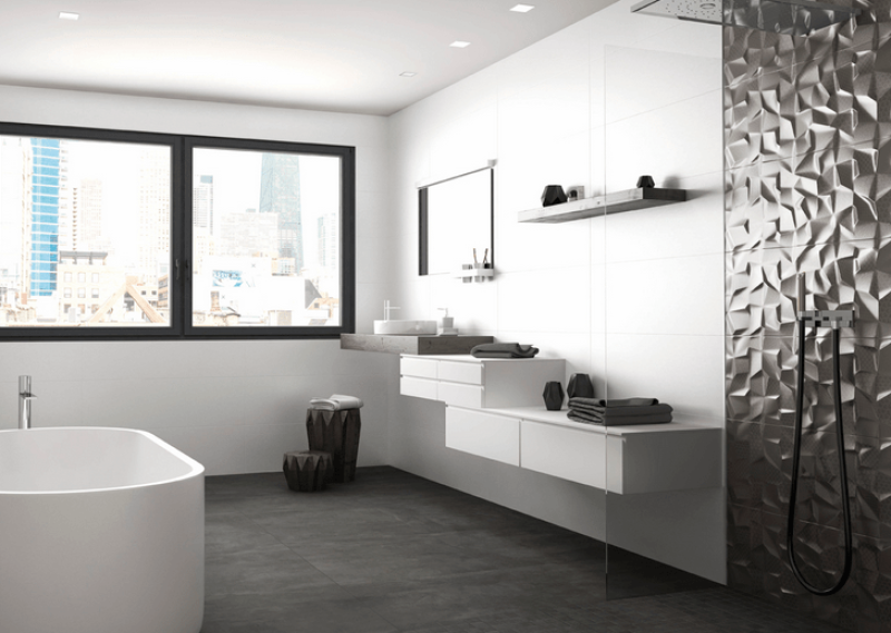 faience iridium avec decor nacre en 3d et couleur nacré