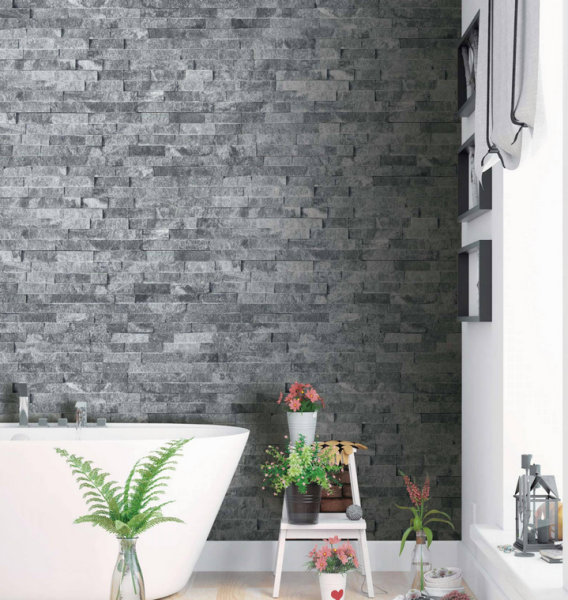 PAREMENT EN ARDOISE NATURELLE DESIGN AND DECO DE L'USINE ESPAGNOLE MOSAVIT