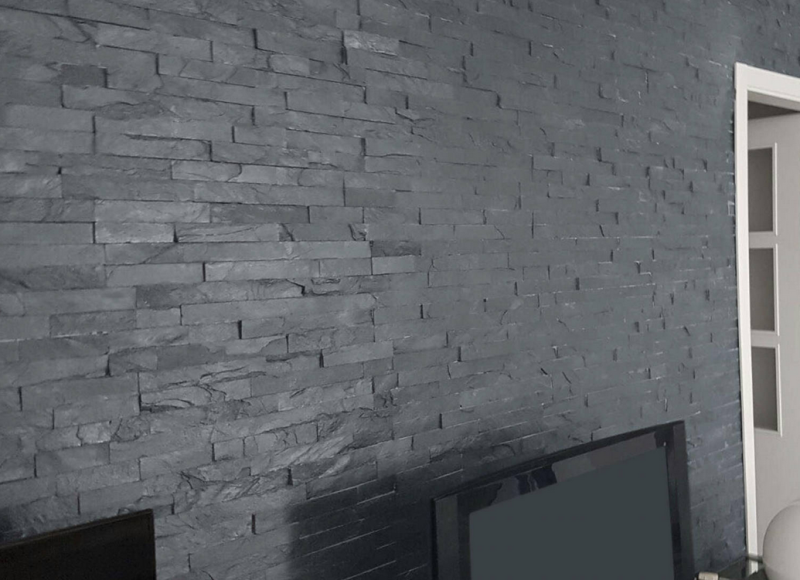 PAREMENT EN ARDOISE NATURELLE DESIGN AND DECO DE L'USINE ESPAGNOLE MOSAVIT