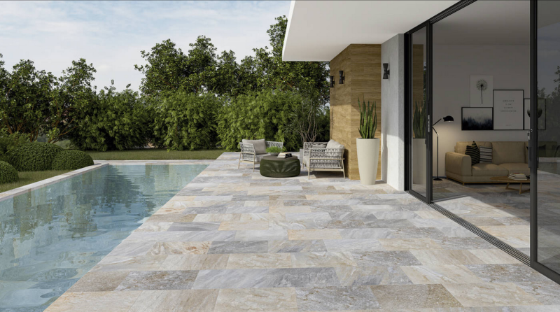 EFFET PIERRE RECTIFIE EN TOUR DE PISCINE A GIGNAC