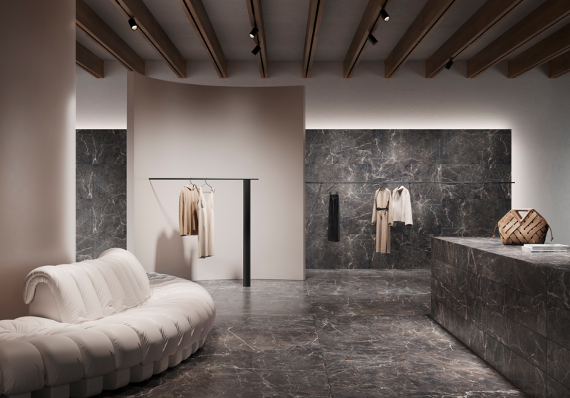 marbre foncé avec veinage clair prés de martigues